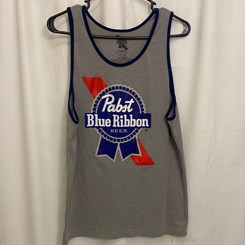 Pabst Blue Ribbon Gray Tank Top
